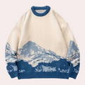 Men's Oversized Ribbed Trim Jumper