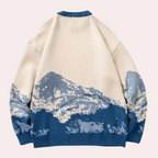 Men's Oversized Ribbed Trim Jumper