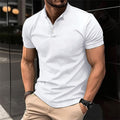 Men's Slim Fit Button Neck Polo