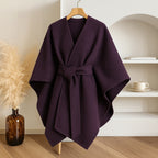 Women's Belted Poncho Coat
