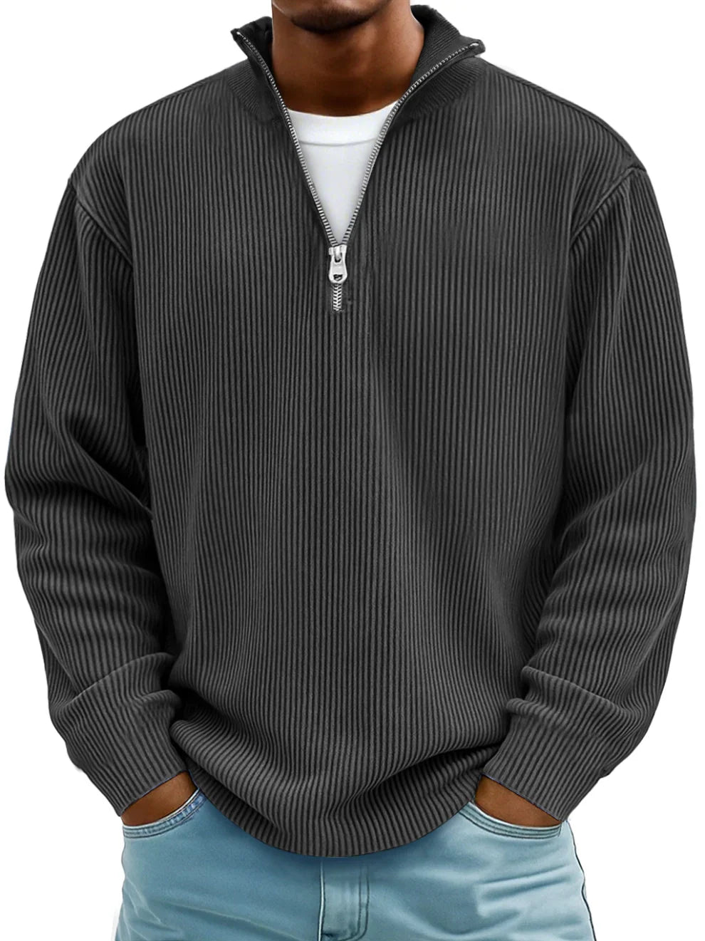 Men's Oversized Ribbed Sweatshirt
