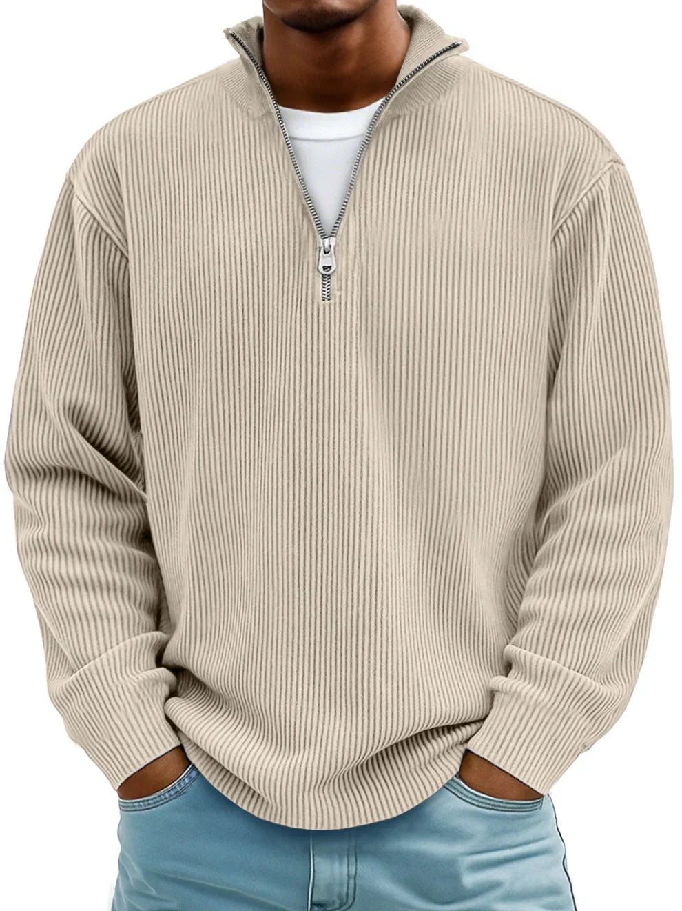 Men's Oversized Ribbed Sweatshirt