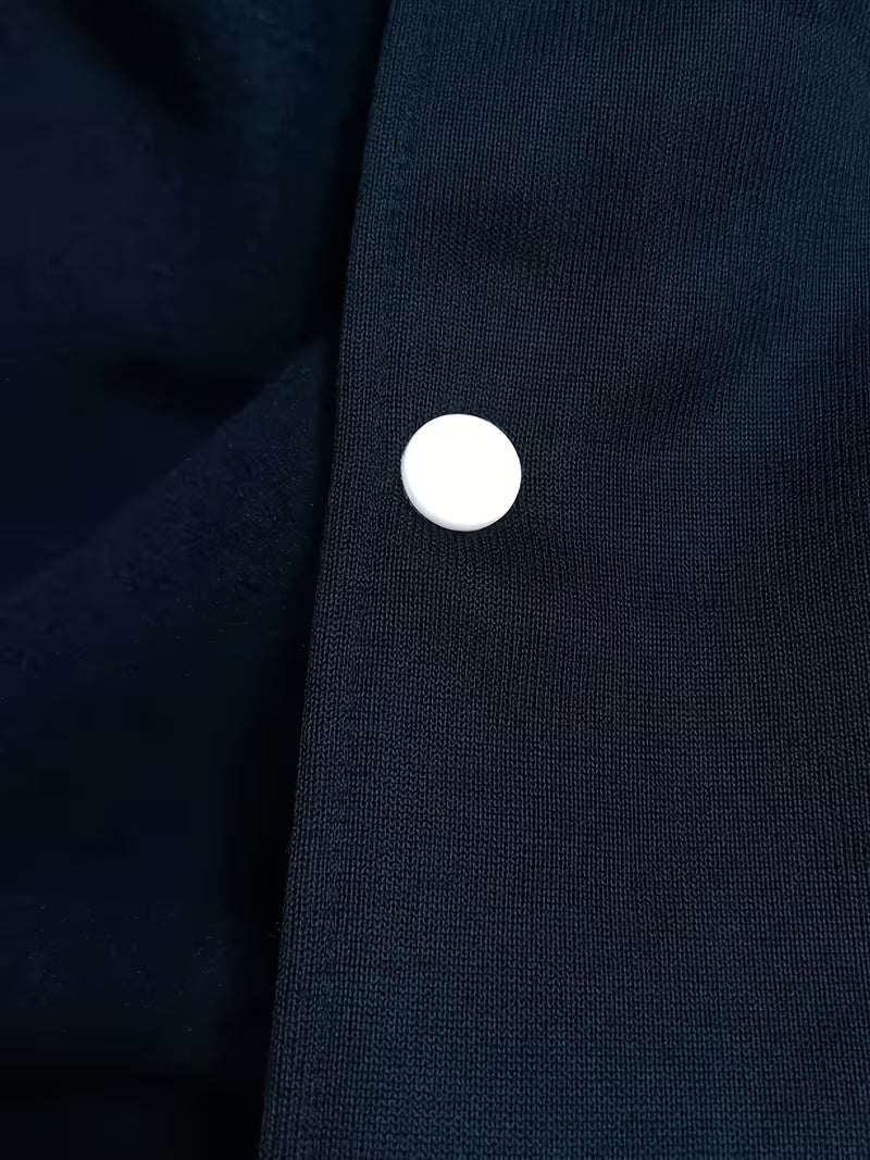 Men's Baseball Collar Colour Block Jacket