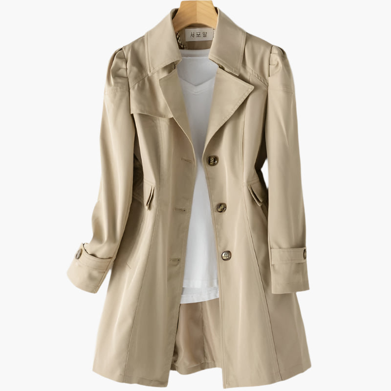 Women's Tailored Single-Breasted Overcoat