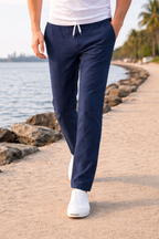 Men's Drawstring Cotton Trousers