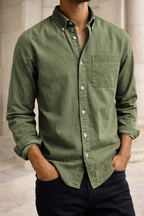 Men's Cotton Button-Down Shirt