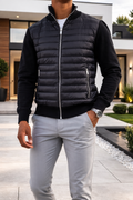 Men's Padded Zip Front Bomber Jacket