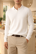 Men's Ribbed Knit Polo