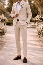 Men's Linen Blend Tailored Suit