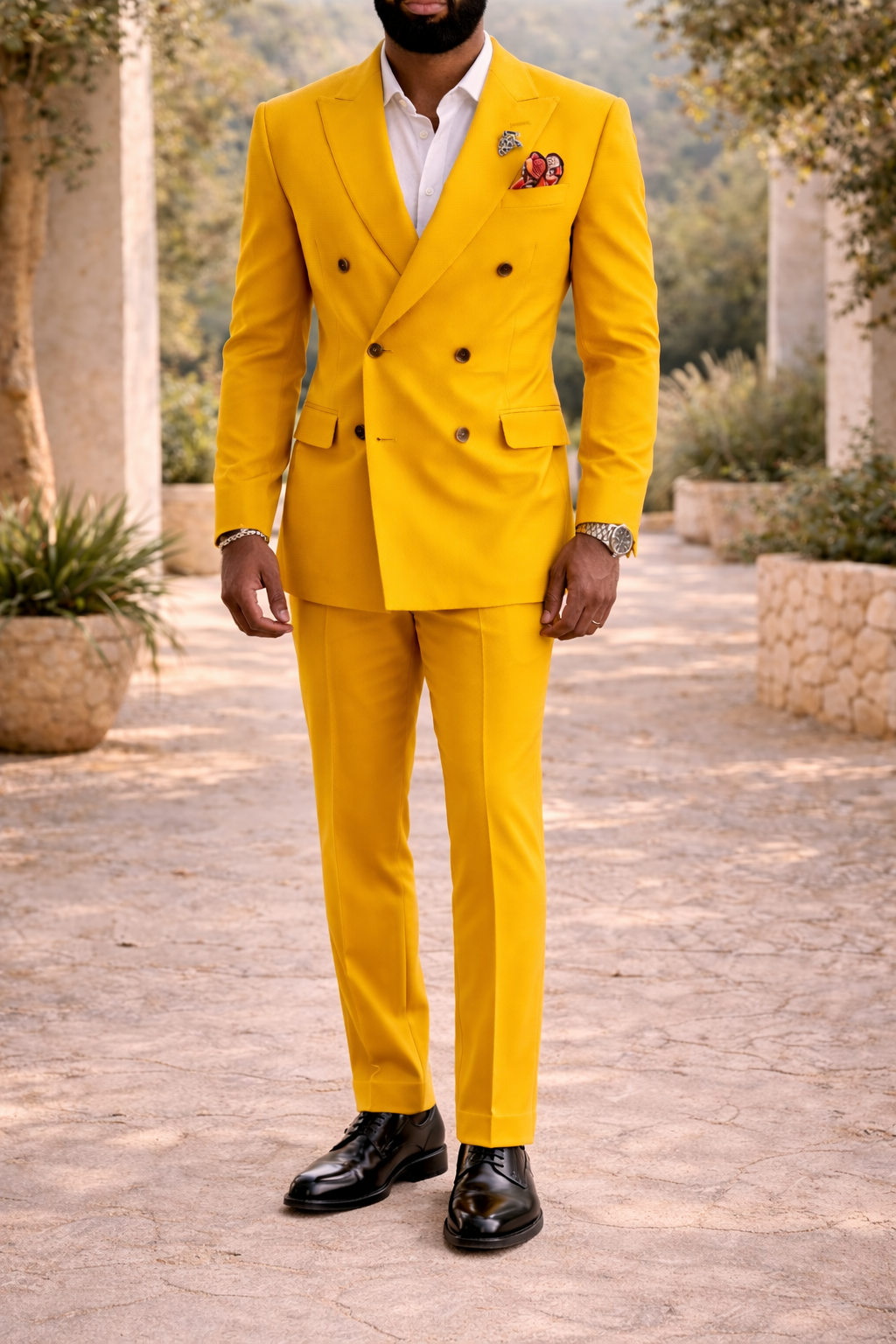 Men's Double Breasted Two-Piece Suit