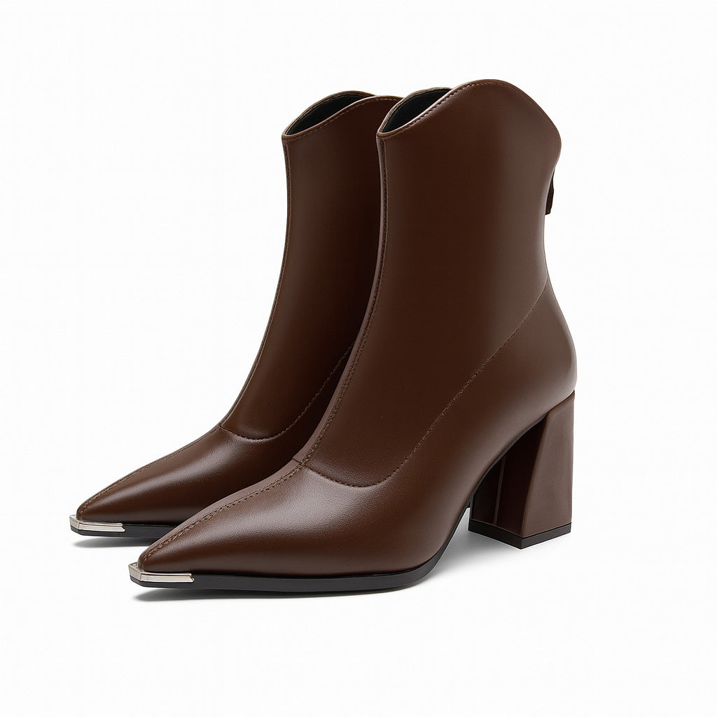Women's Block Heel Pointed-Toe Boots
