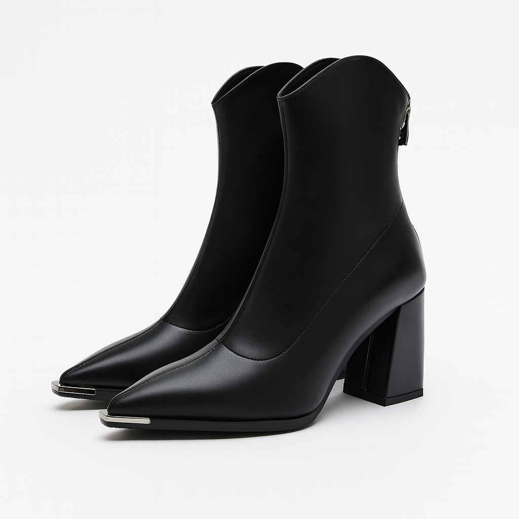 Women's Block Heel Pointed-Toe Boots