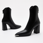 Women's Block Heel Pointed-Toe Boots