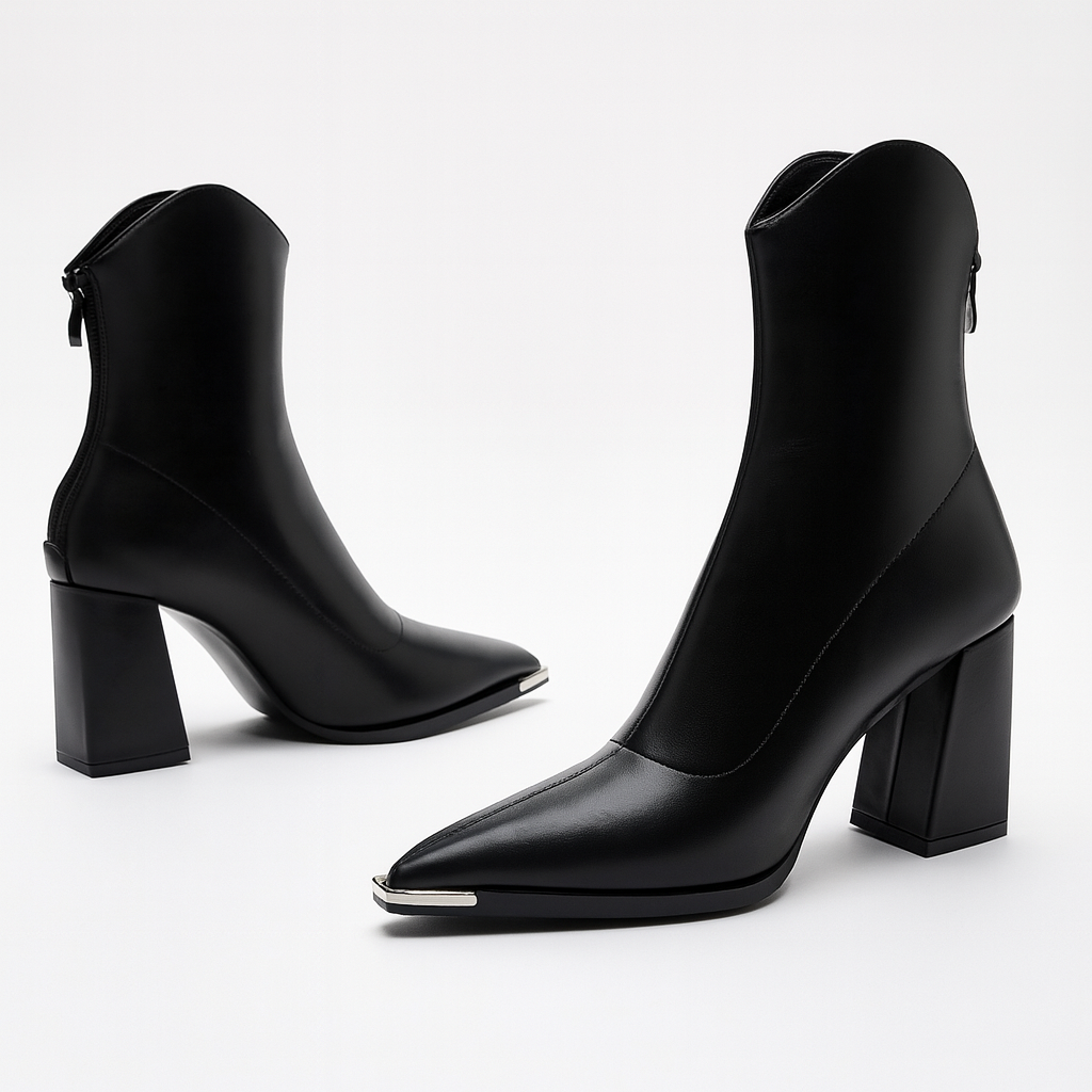 Women's Block Heel Pointed-Toe Boots