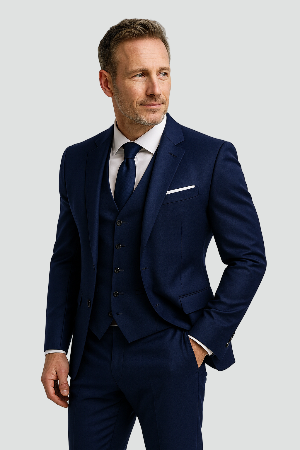 Men's Slim Fit Waistcoat Suit Set