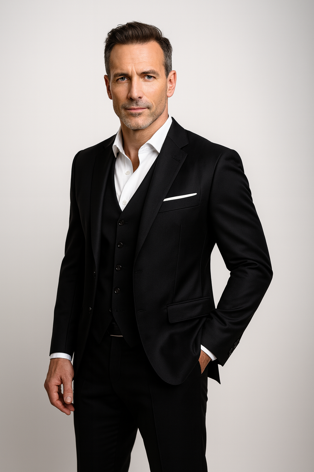 Men's Slim Fit Waistcoat Suit Set