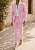 Men's Double Breasted Striped Suit