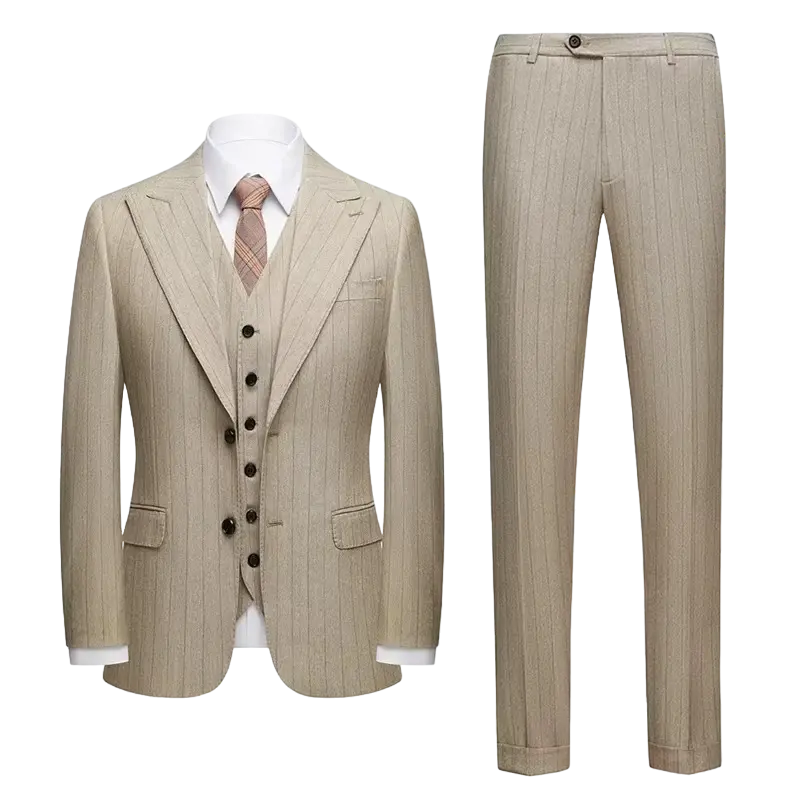 Men's Pinstripe Three-Piece Suit