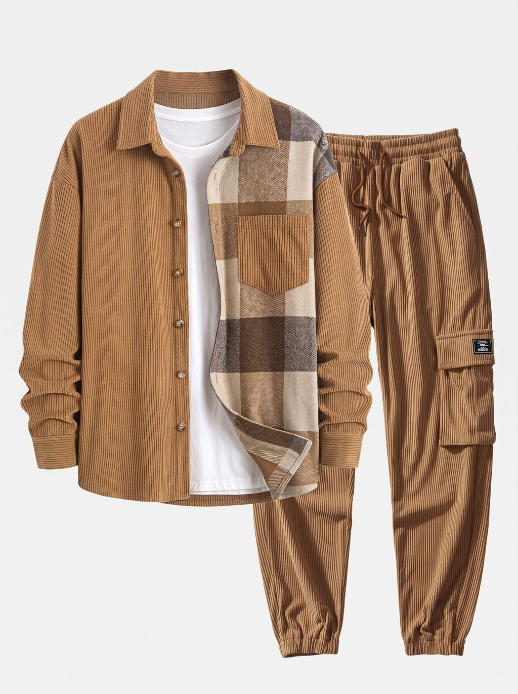 Men's Corduroy Two-Piece Jogger Set