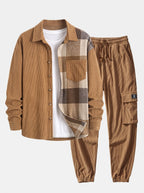Men's Corduroy Two-Piece Jogger Set