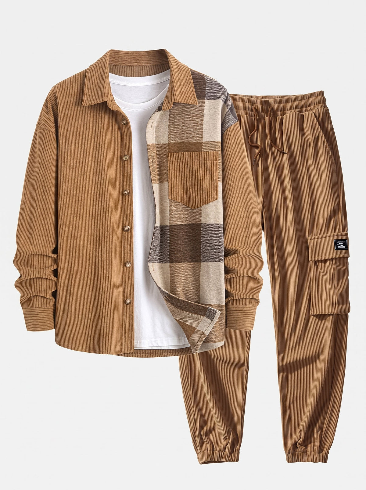 Men's Corduroy Two-Piece Jogger Set