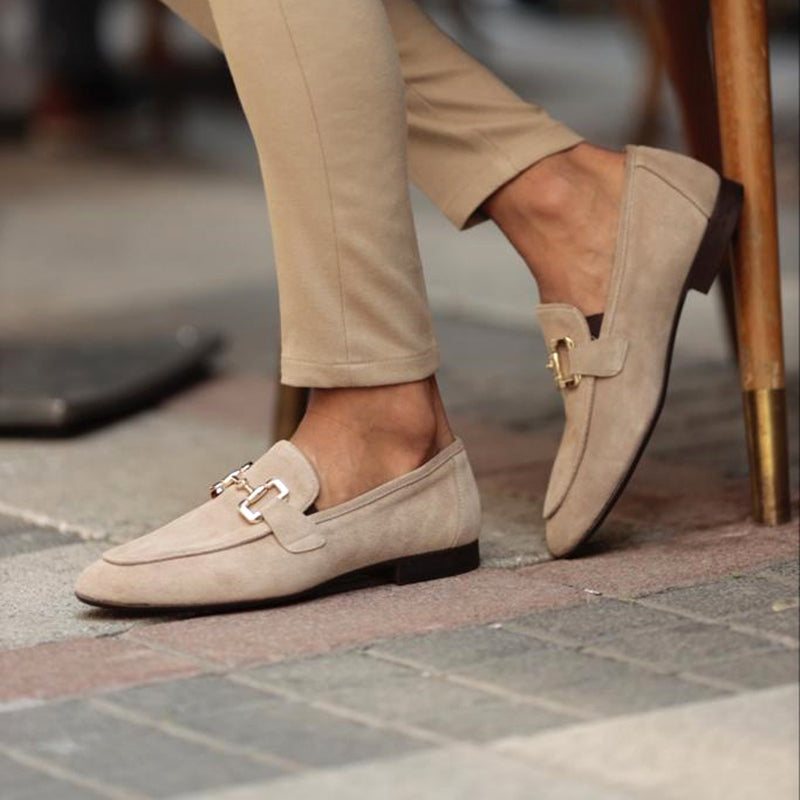 Men's Horsebit Suede Loafers