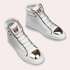 Men's Metallic Toe High-Top Trainers