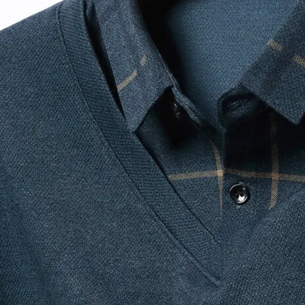 Men's V-Neck Layered Jumper