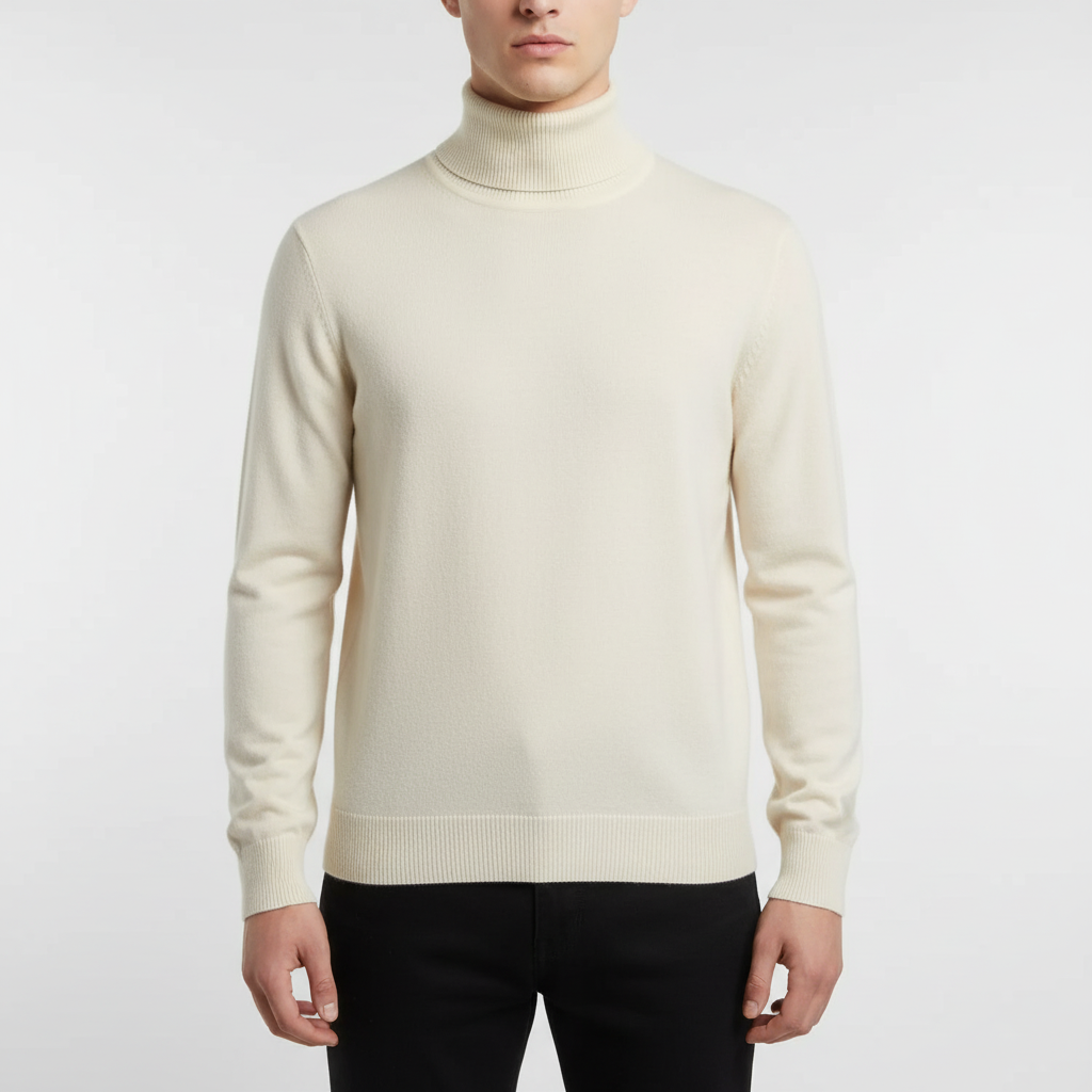Men's Ribbed-Finish Fine Knit Jumper