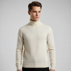 Men's Ribbed-Finish Fine Knit Jumper