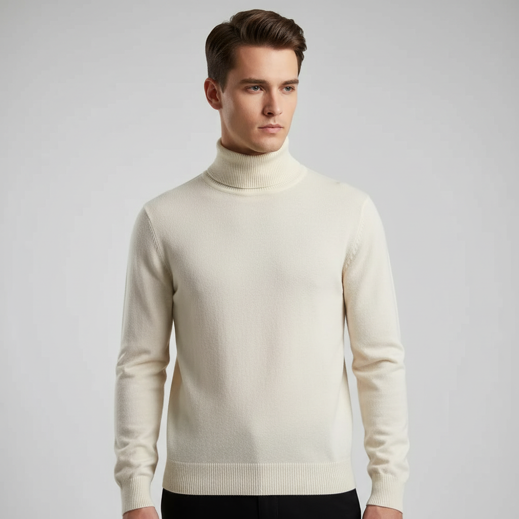 Men's Ribbed-Finish Fine Knit Jumper