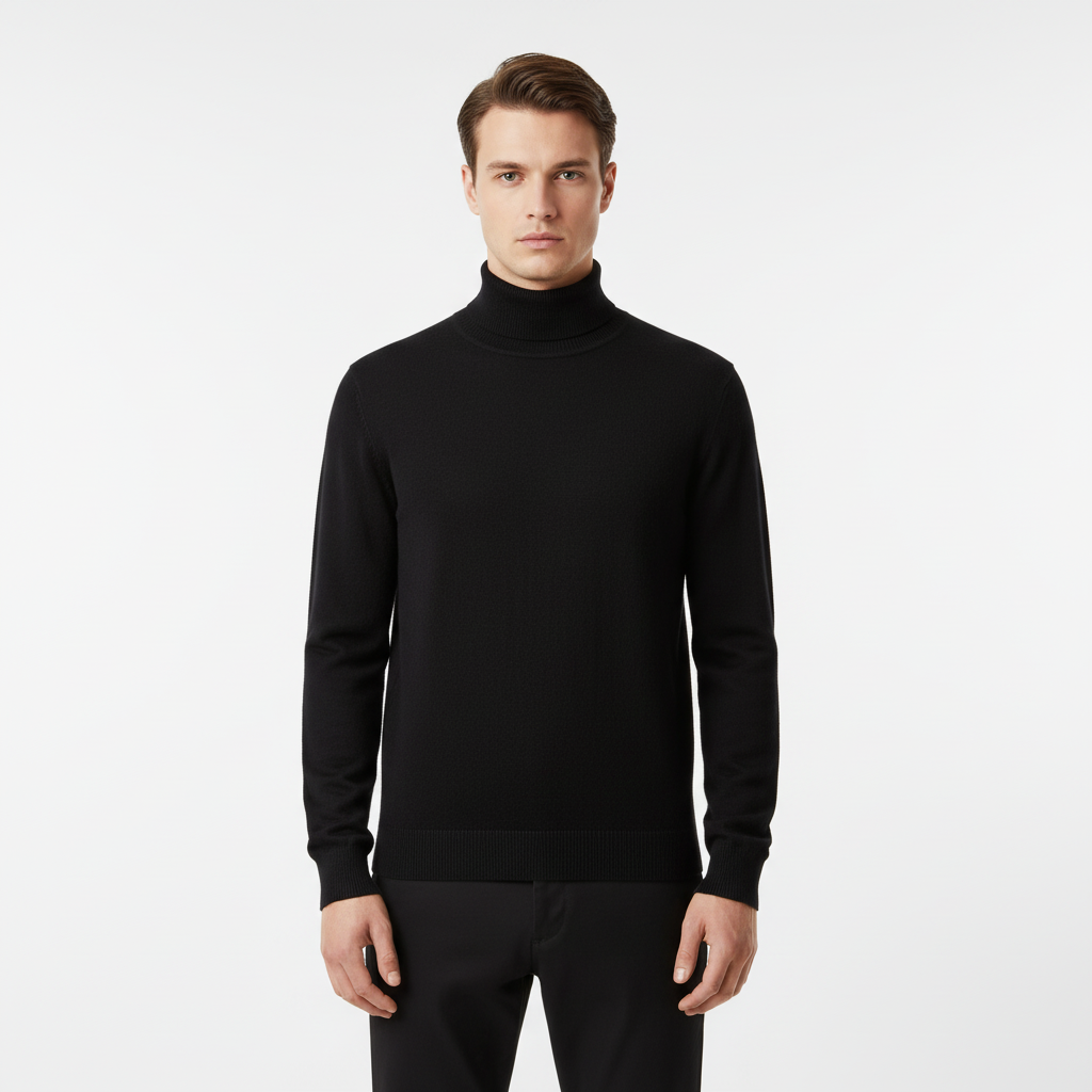 Men's Ribbed-Finish Fine Knit Jumper