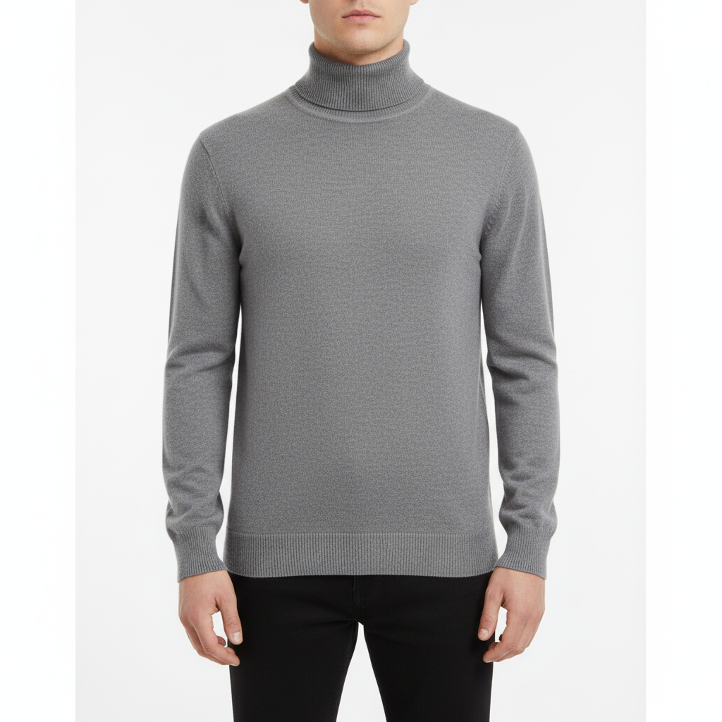 Men's Ribbed-Finish Fine Knit Jumper