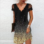Women's Lace Sleeve Mini Dress
