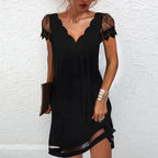 Women's Lace Sleeve Mini Dress