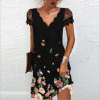 Women's Lace Sleeve Mini Dress