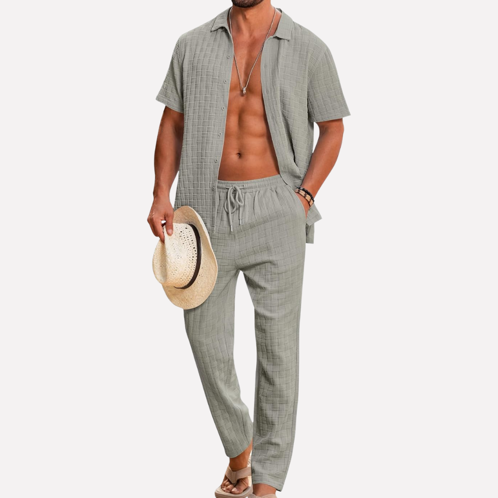 Men's Textured Co Ord Summer Set