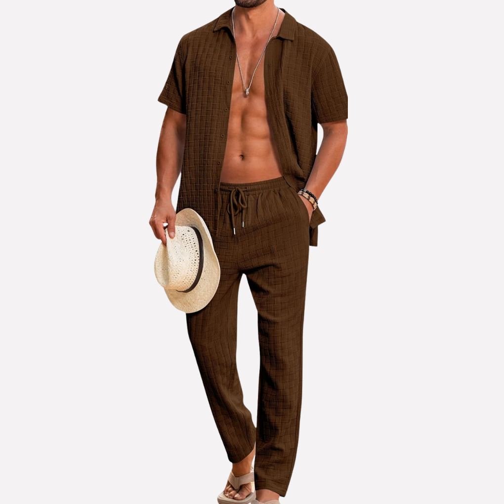 Men's Textured Co Ord Summer Set