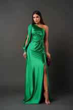 Women's Satin Maxi Evening Dress