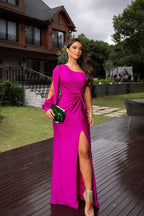 Women's Satin Maxi Evening Dress