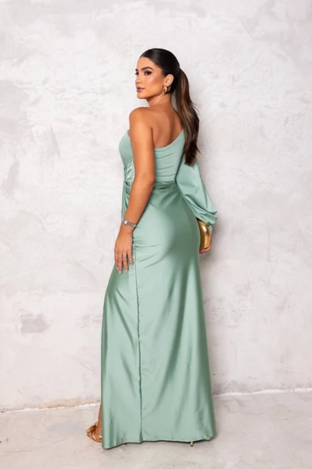 Women's Satin Maxi Evening Dress