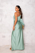 Women's Satin Maxi Evening Dress