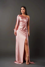 Women's Satin Maxi Evening Dress