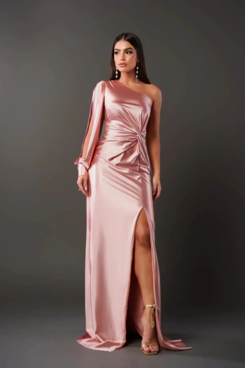Women's Satin Maxi Evening Dress