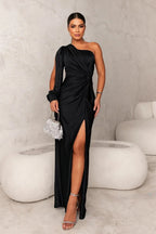 Women's Satin Maxi Evening Dress