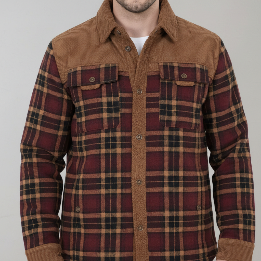 Men's Flannel Fleece Lined Jacket