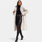 Women's Faux-Fleece Long Overcoat