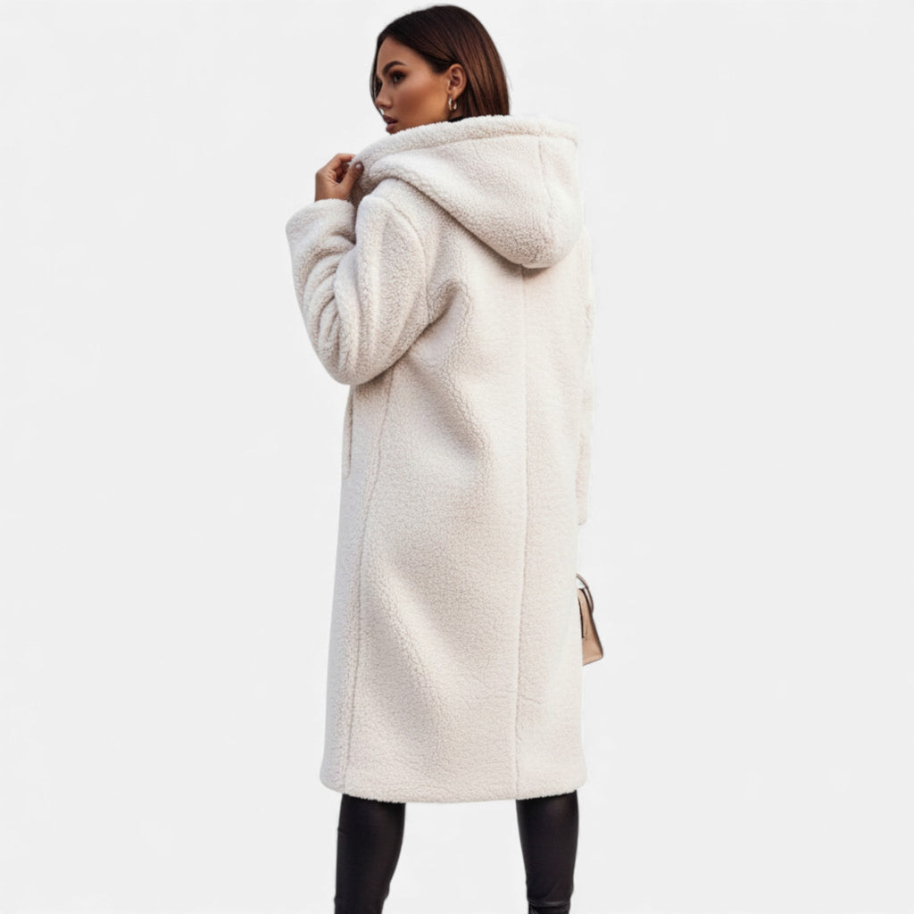 Women's Faux-Fleece Long Overcoat