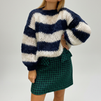 Women's Striped Chunky Knit Jumper