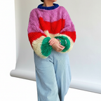 Women's Striped Chunky Knit Jumper